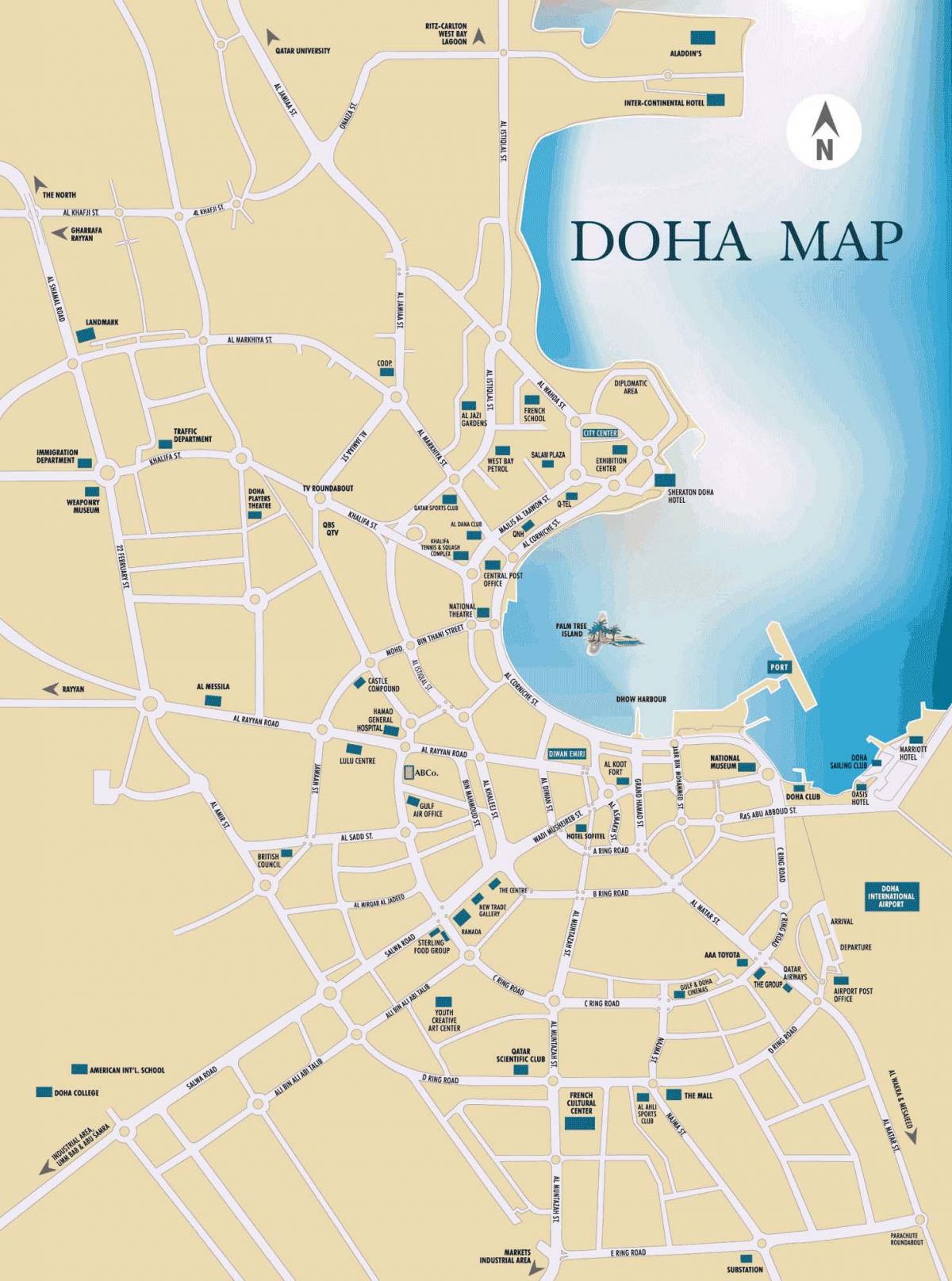 Map of doha qatar