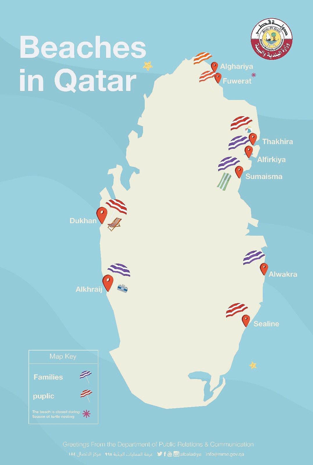 al ghariya beach qatar map
