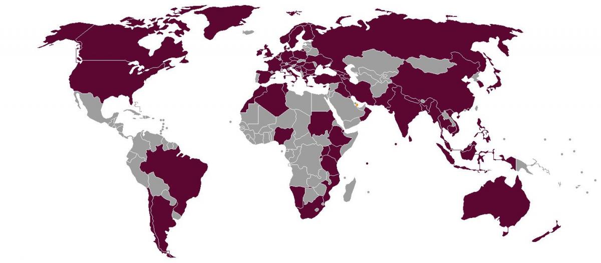 qatar airlines destinations map