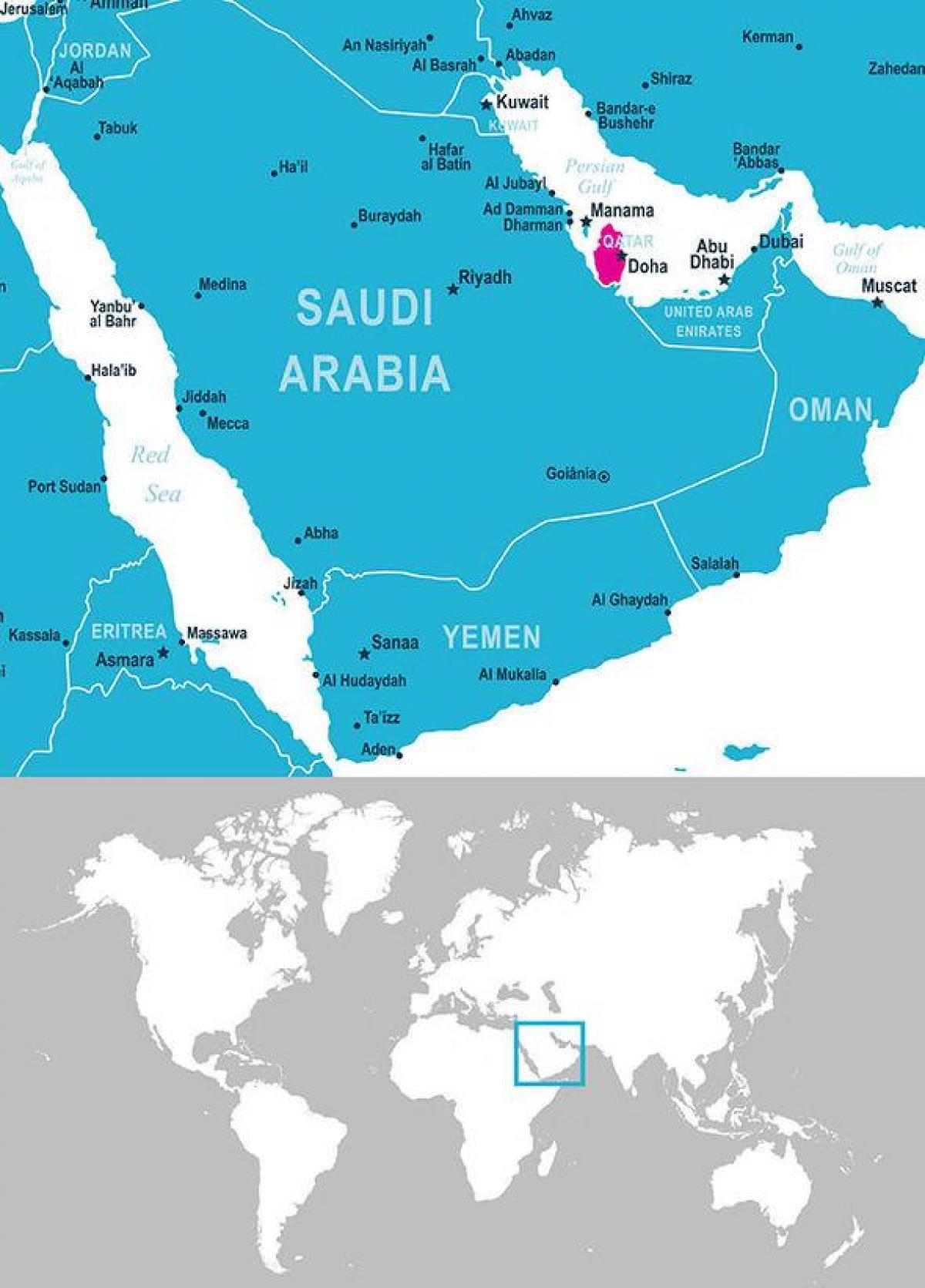 Map of qatar location