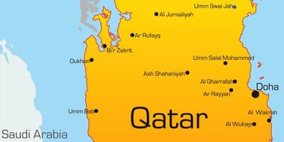 Map of capital of qatar 