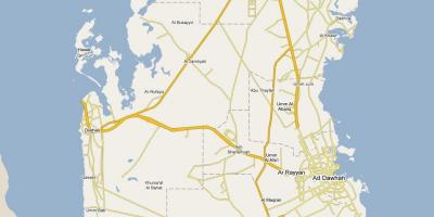 Map showing qatar
