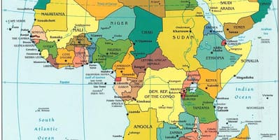 Map of qatar africa 