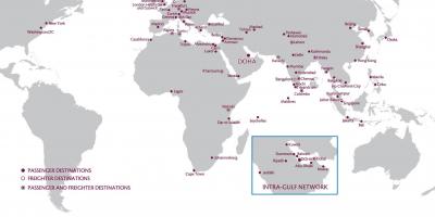 Qatar airways network map