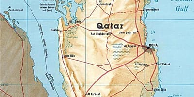 Map of qatar islands 