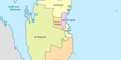 Map of qatar vector