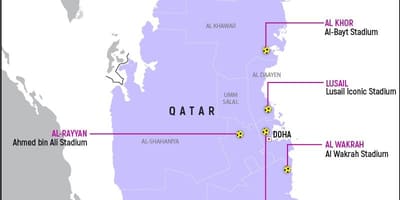Map of qatar world cup stadiums 